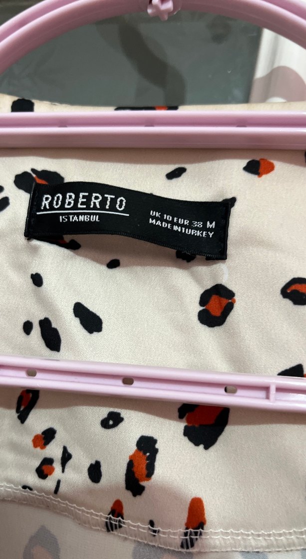 Leopar Desenli Kısa Bağlamalı Bluz - Görsel 2