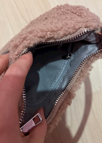 Peluş Detaylı Bej Kadın Çanta - Görsel 6