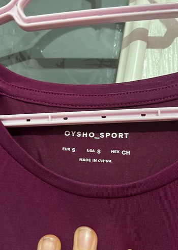Oysho Bordo Kadin Spor Tisortu Kisa Kollu