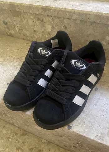 Diğer Adidas Gorunumlu Siyah Suet Sneaker