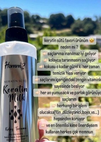 Homm Bitkisel Life Keratin Saç Sütü - Saç Bakım Spreyi - Görsel 2