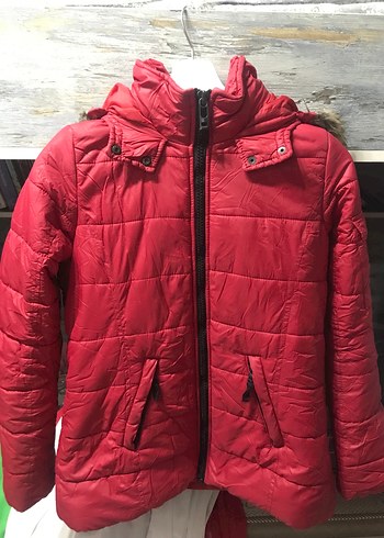 Bayan kırmızı Mont - Görsel 2