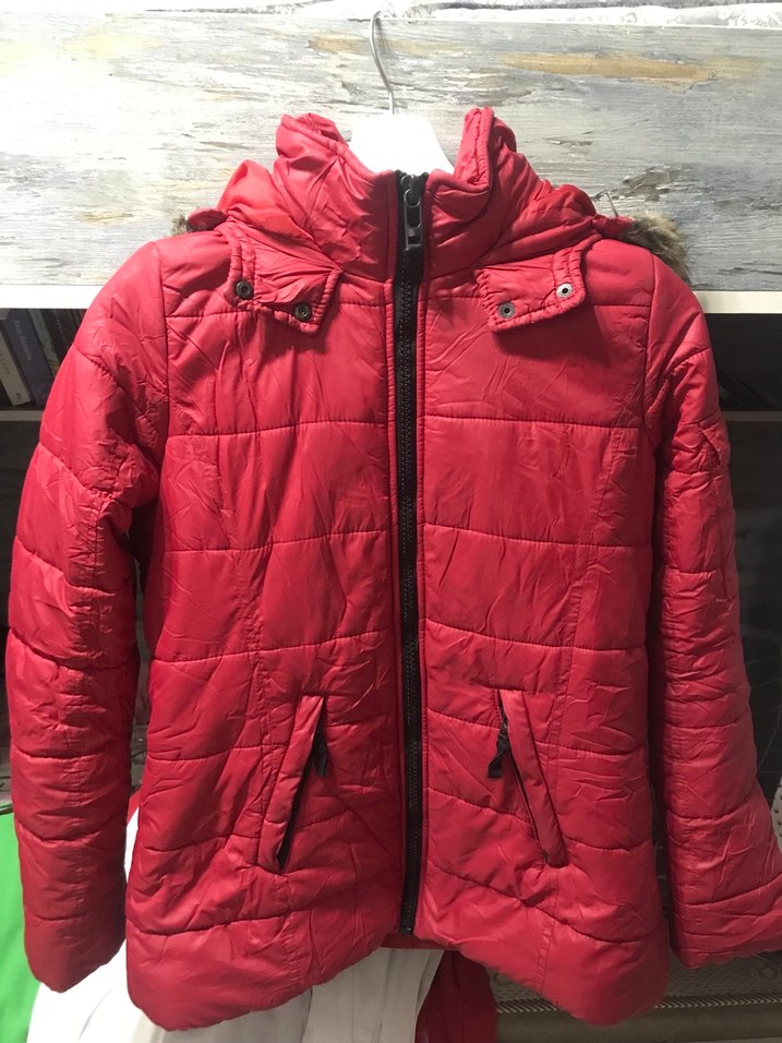 Bayan kırmızı Mont - Görsel 2