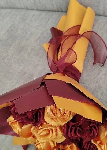 Galatasaray Sevdalılarına Harika El Yapımı Gül Buketi - Görsel 2