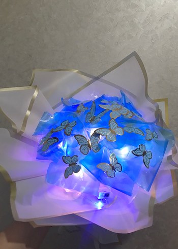 Mavi Kelebekli Hediyelik Buket - Görsel 3