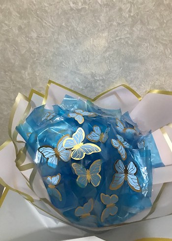 Mavi Kelebekli Hediyelik Buket - Görsel 2