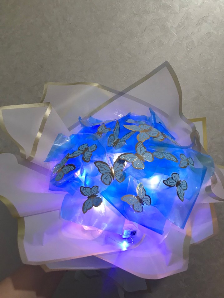 Mavi Kelebekli Hediyelik Buket - Görsel 3