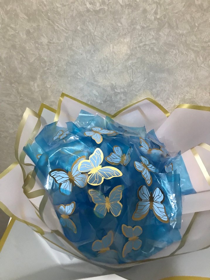 Mavi Kelebekli Hediyelik Buket - Görsel 2