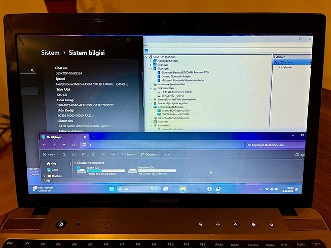 Beden Renk İ5 işlemci 2 GB Ekran Kartı
