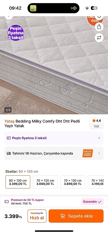 Beden Bebek yatağı