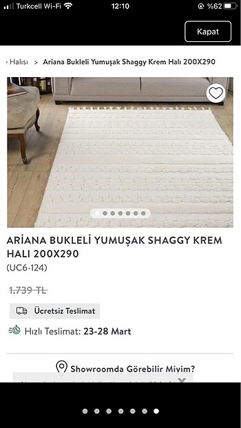 Vivense halı 200*290