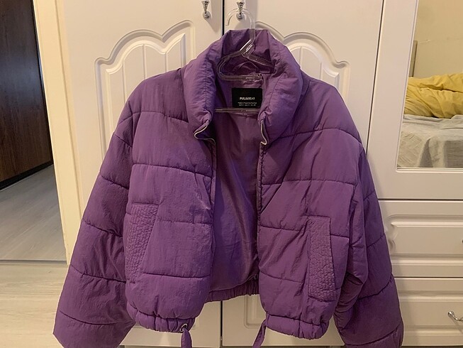 s Beden mor Renk Pull&Bear Oversize Mont