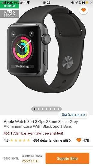 Beden Apple Watch 3