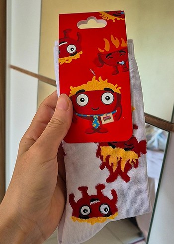 Diğer Erkek Çocuk Renkli Baskılı Çorap