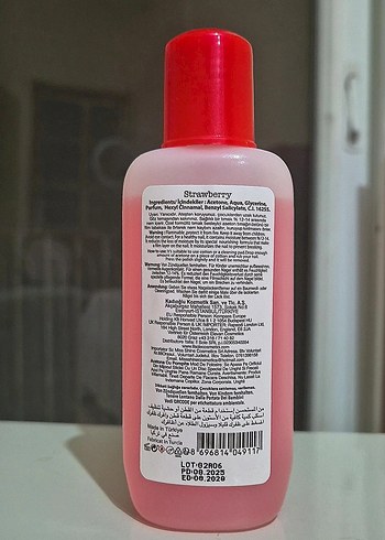 Gabrini Besleyicili Çilekli Oje Temizleyici 130ml - Görsel 2