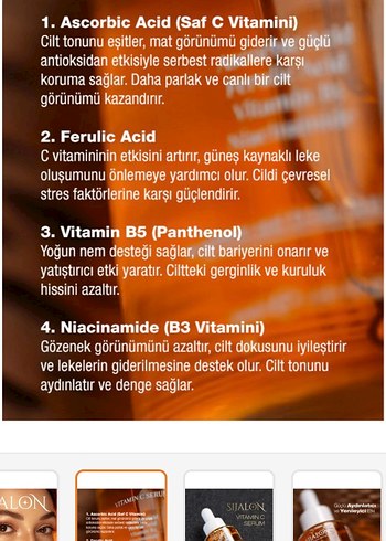 Sijalon Vitamin C Serumu Kadın Anti-Aging - Görsel 3