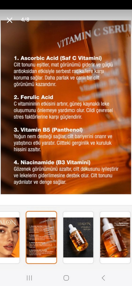 Sijalon Vitamin C Serumu Kadın Anti-Aging - Görsel 3