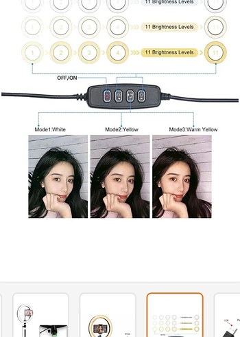 Kumandalı Işıklı Telefon Tutucu ve Tripod - Görsel 4