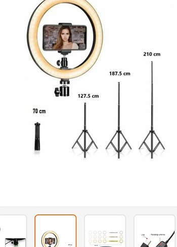 Kumandalı Işıklı Telefon Tutucu ve Tripod - Görsel 2