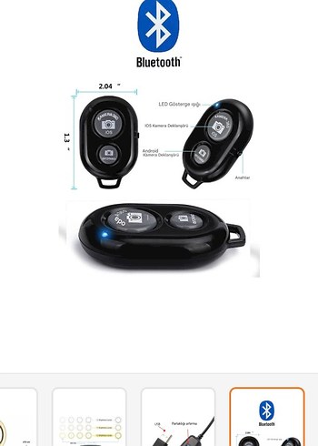 Kumandalı Işıklı Telefon Tutucu ve Tripod - Görsel 3