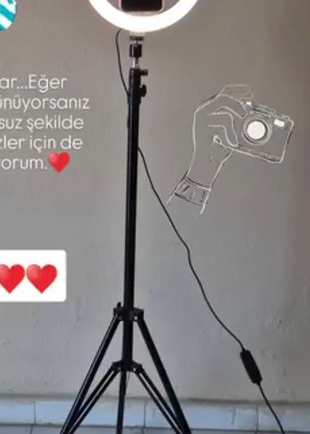 Kumandalı Işıklı Telefon Tutucu ve Tripod - Görsel 5