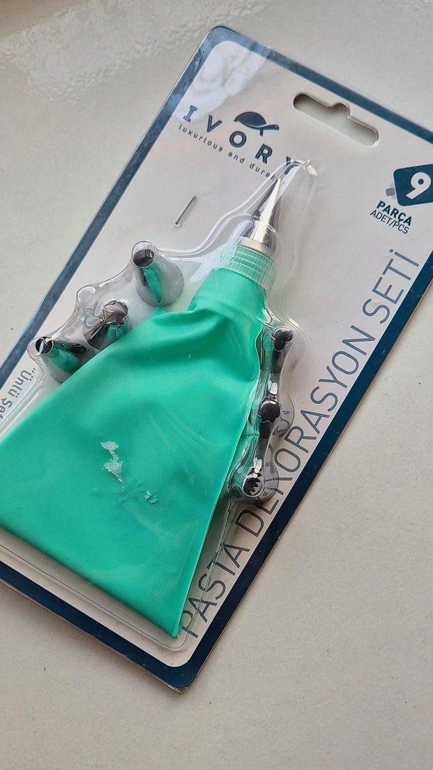 Turkuaz Renkli 9 Parça Pasta Dekorasyon Seti - Görsel 3