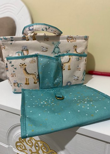 Turkuaz Desenli Bebek Çantası - Görsel 2