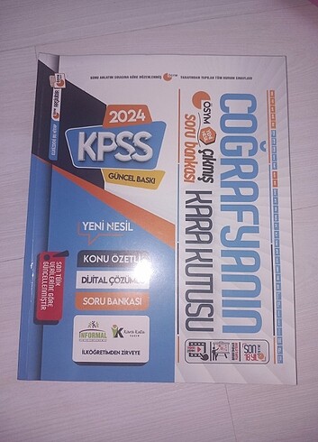 KPSS COĞRAFYANIN KARA KUTUSU 2024 BASIM 