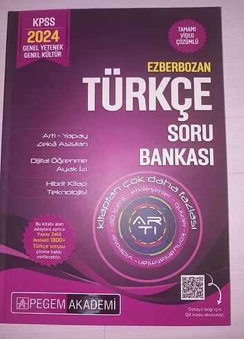 PEGEM EZBERBOZAN TÜRKÇE SORU BANKASI 2024 KPSS