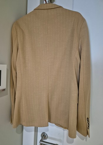 Bej Erkek blazer Ceket Notch Yaka Düğmeli - Görsel 5