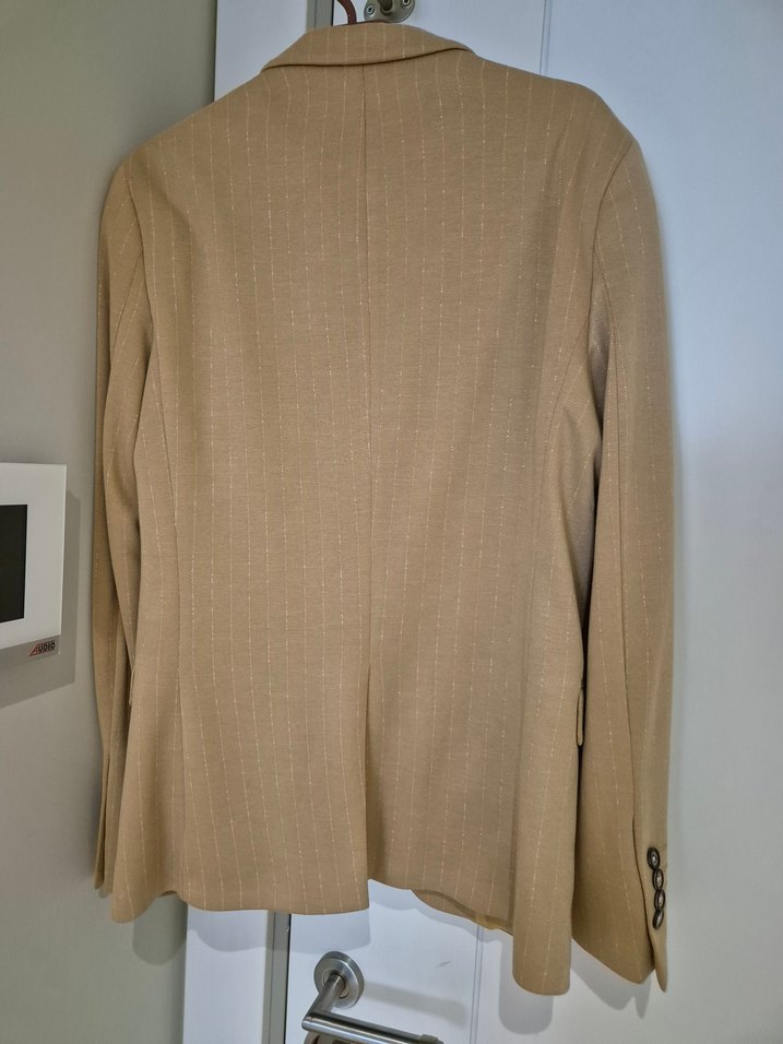 Bej Erkek blazer Ceket Notch Yaka Düğmeli - Görsel 5