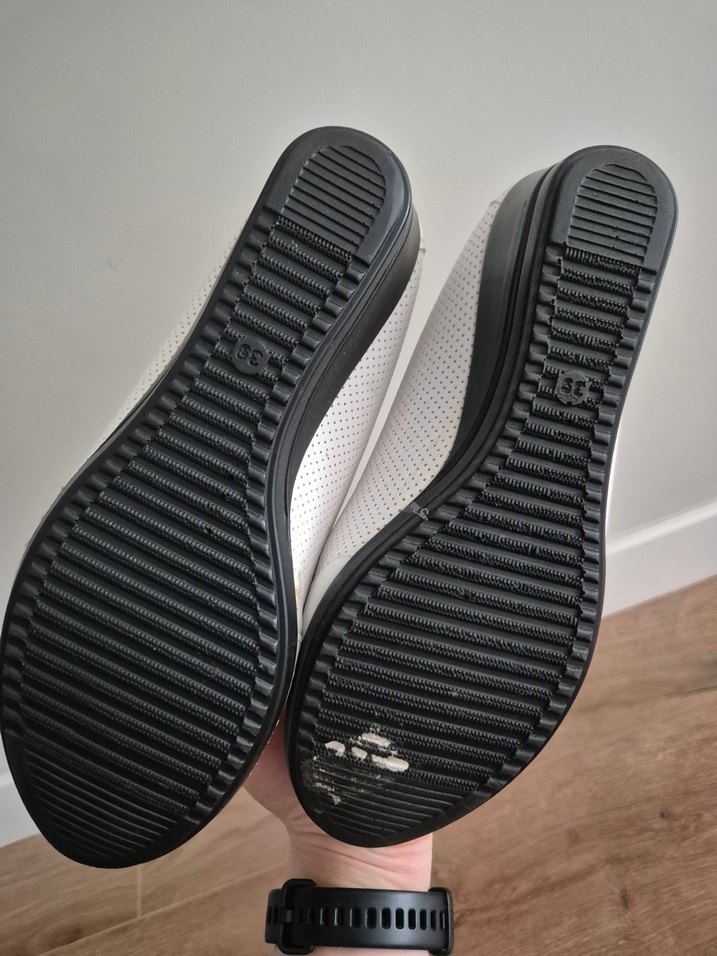 sıfır ortopedik anne ayakkabı Beyaz Fiyonklu Kadın Babet - Görsel 4