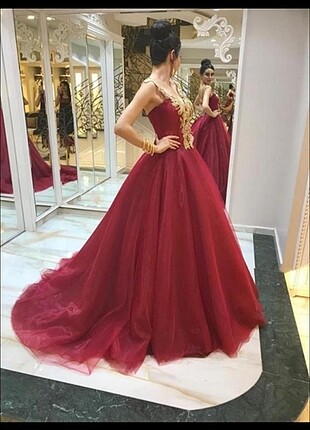 Bordo elbise dış çekim save sade düğün kına elbisesi - Görsel 2