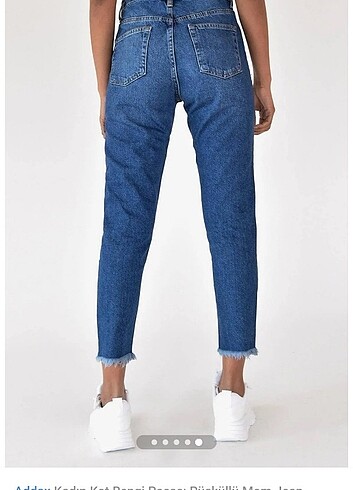 Addax 26 beden sıfır mom Jean kot paça püskül detaylı - Görsel 5