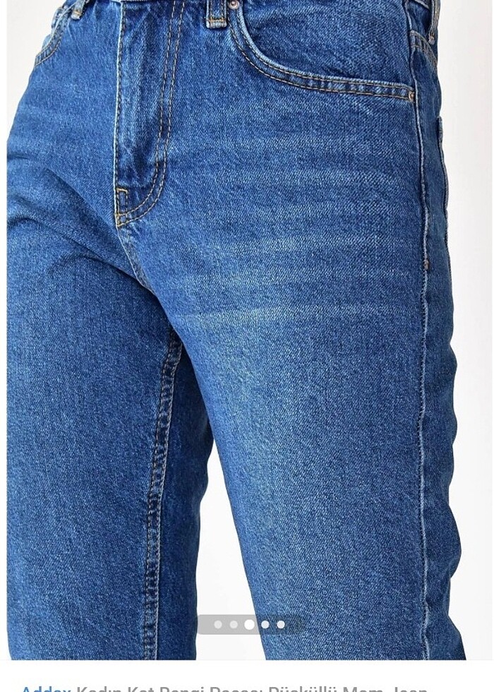 Addax 26 beden sıfır mom Jean kot paça püskül detaylı - Görsel 4