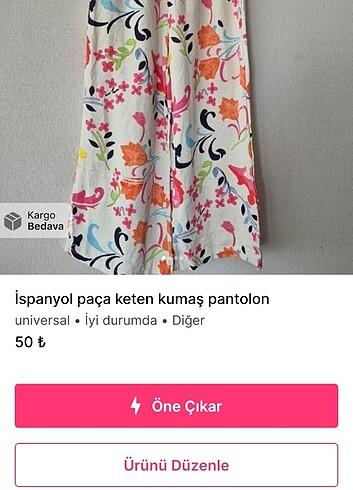 universal Beden Özel ilan