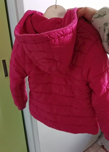 Kız Çocuk Pembe Kapitone Mont - Görsel 8