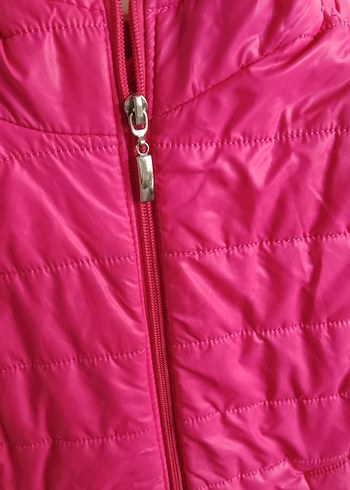 Kız Çocuk Pembe Kapitone Mont - Görsel 4