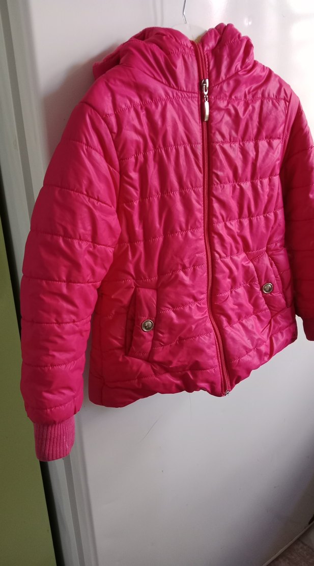 Kız Çocuk Pembe Kapitone Mont - Görsel 3