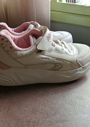 Kız Çocuk Beyaz Spor Ayakkabı Velcro - Görsel 5