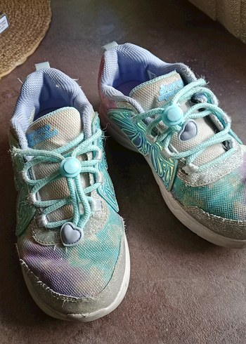 Kız Çocuk Turkuaz Bağcıklı Spor Ayakkabı - Görsel 7