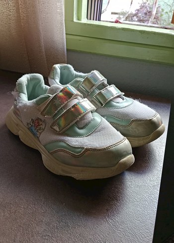 Kız Çocuk Beyaz Spor Ayakkabı Velcro - Görsel 2