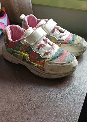 Kız Çocuk Çok Renkli Bağcıklı Sneaker - Görsel 2