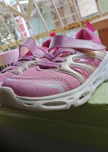 Kız Çocuk Pembe Spor Ayakkabı Velcro - Görsel 3