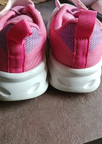 Kız Çocuk Pembe Spor Ayakkabı Velcro - Görsel 5