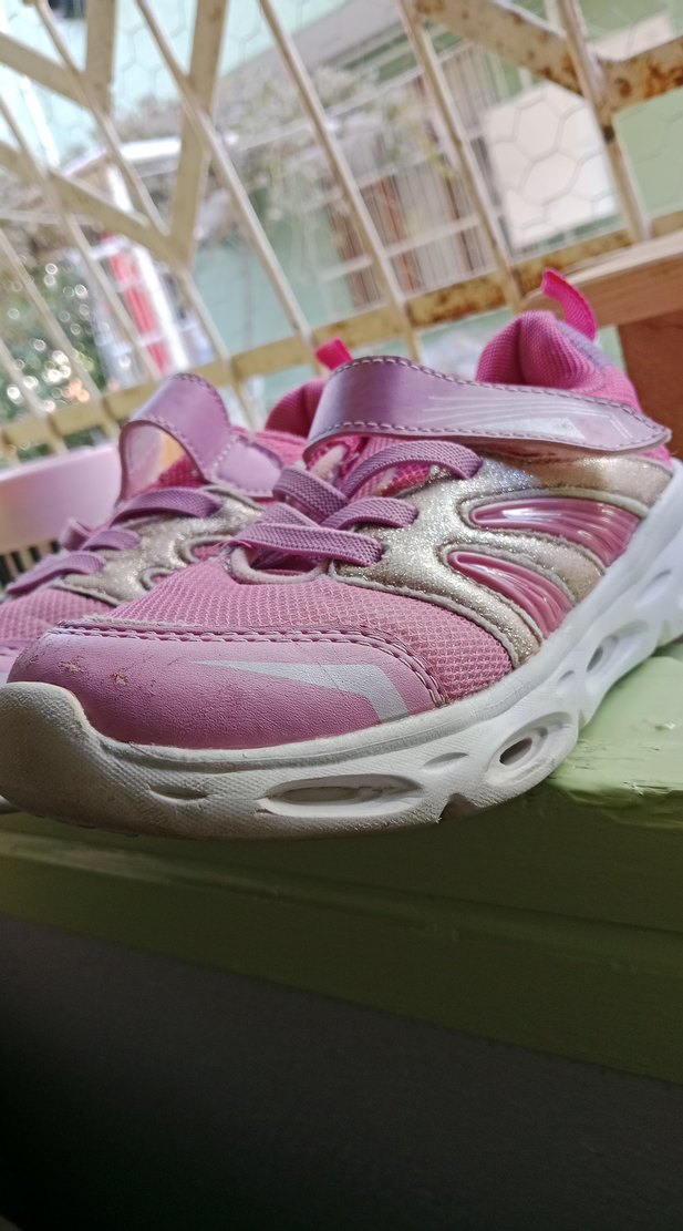 Kız Çocuk Pembe Spor Ayakkabı Velcro - Görsel 3
