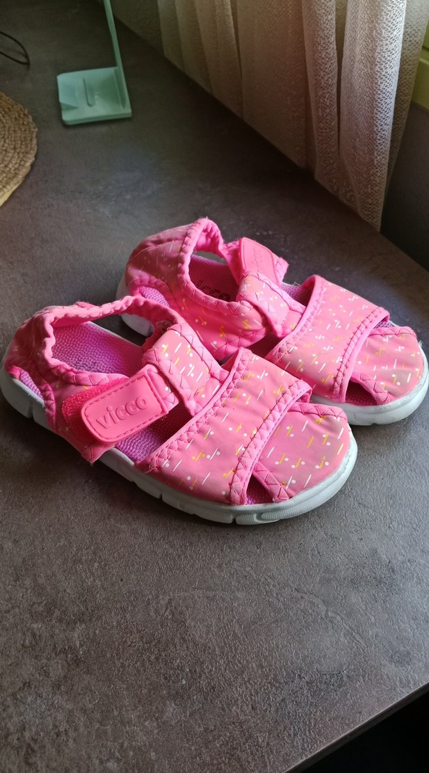 Vicco Pembe Kız Çocuk Sandalet Velcro - Görsel 2