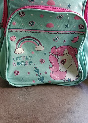Turkuaz Unicorn Desenli Çocuk Okul Çantası - Görsel 2