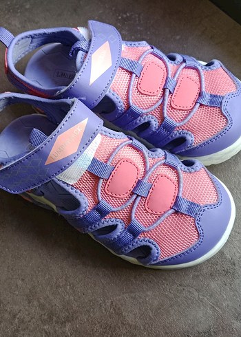 Kız Çocuk Mor Renkli Cırt Cırtlı Spor Terlik - Görsel 2