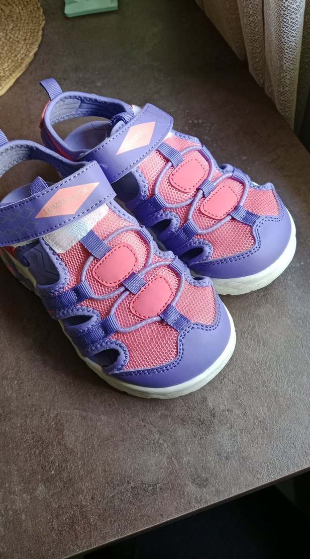 Kız Çocuk Mor Renkli Cırt Cırtlı Spor Terlik - Görsel 3